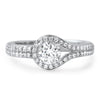 Sterling Silver CZ Hitch Lock Promise Ring