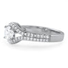 Sterling Silver CZ Hitch Lock Promise Ring