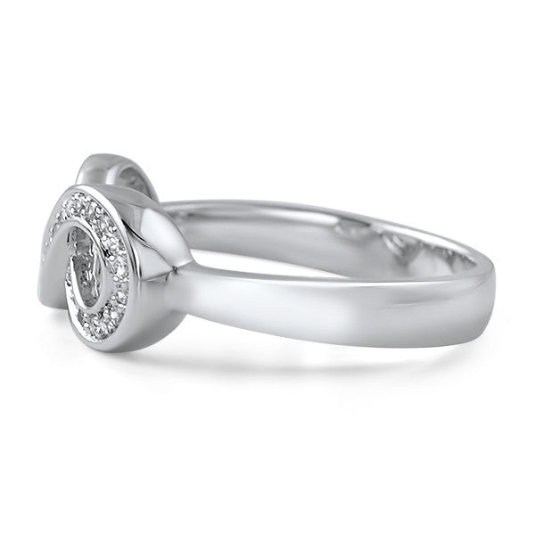 Sterling Silver Cubic Zirconia Infinity Ring Jewelure