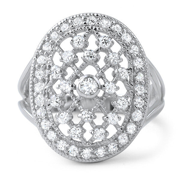 Sterling Silver Elegant Antique Fashion Ring