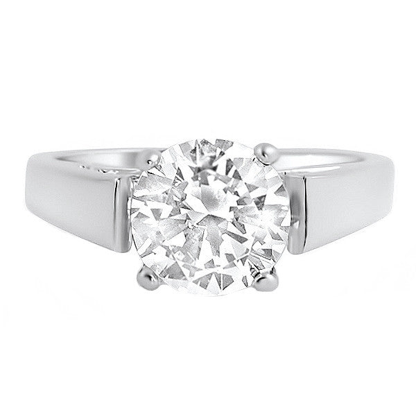 2.04 Carat 5A Flawless CZ Solitaire Ring