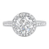 2 Carat Silver 5A CZ Halo Engagement Ring