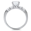 2 CTW Sterling Silver AAA CZ Engagement Ring Set